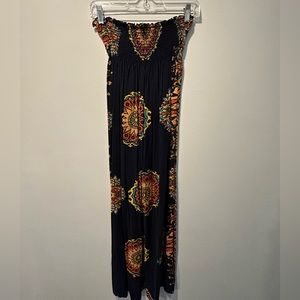 Strapless maxi dress